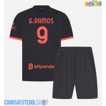Camisa de time de futebol AC Milan Goncalo Ramos #9 Replicas 3º Equipamento Infantil 2026-27 Manga Curta (+ Calças curtas)